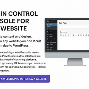 Admin Control Console for any Website