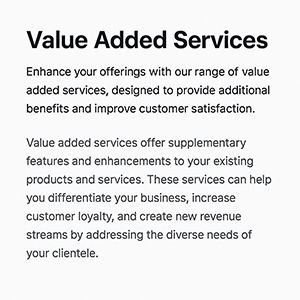 Value Added Services