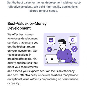 Best value for money development