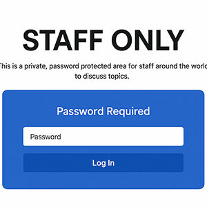 website staff only page