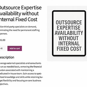 .Outsource expertise availability