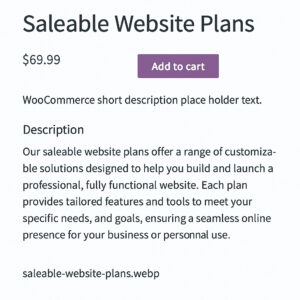Saleable Website Plans